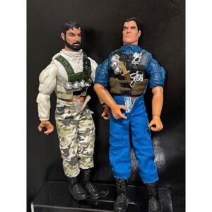 2003 Lanard Toys Action Figures 12 Inch Soldiers Set of 2